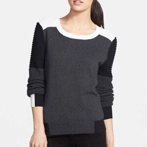 Trouvé Modern Colorblock 100% Cotton Knit Sweater / Capsule Wardrobe / Minimalis